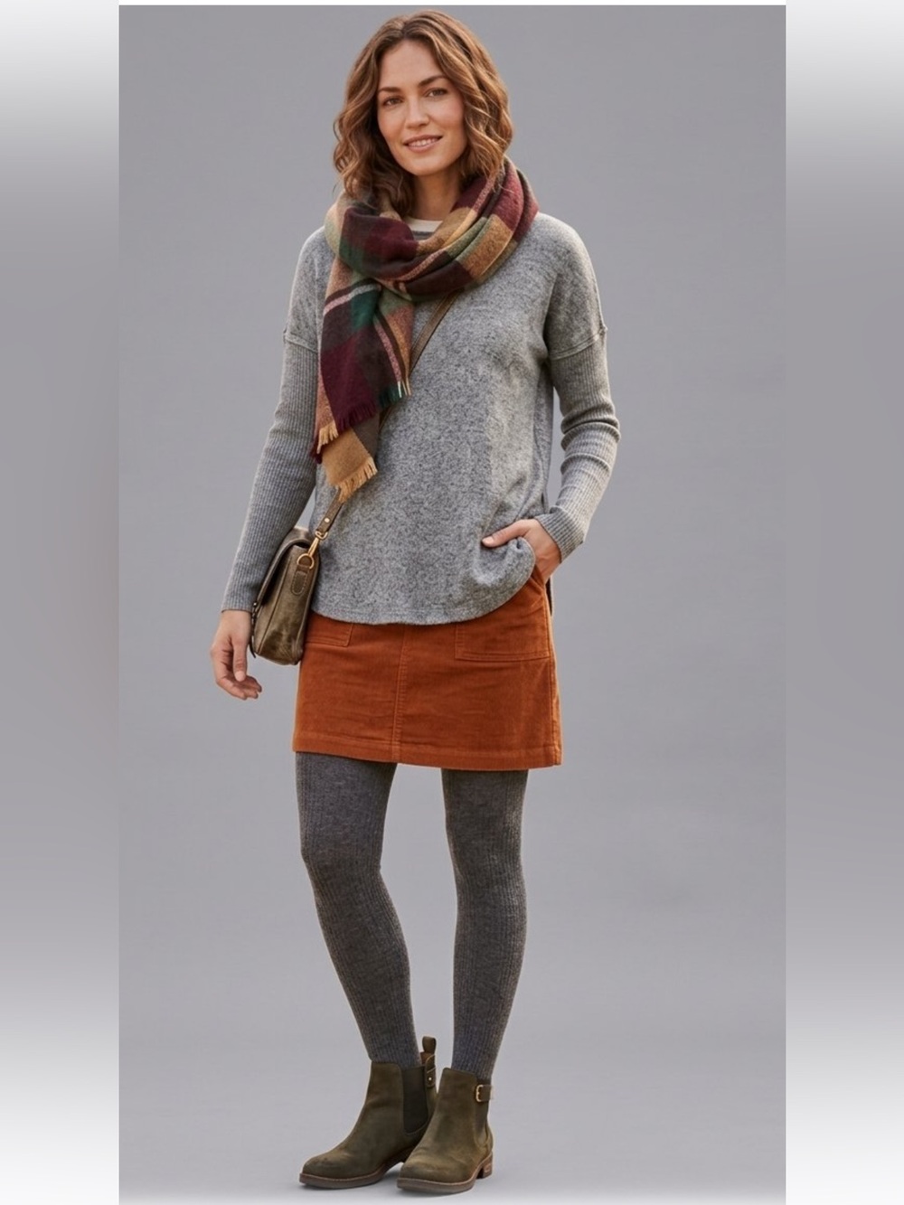 Bobeau Gray Long Sleeve Ribbed Viscose blend Knit Pullover Sweater Size S